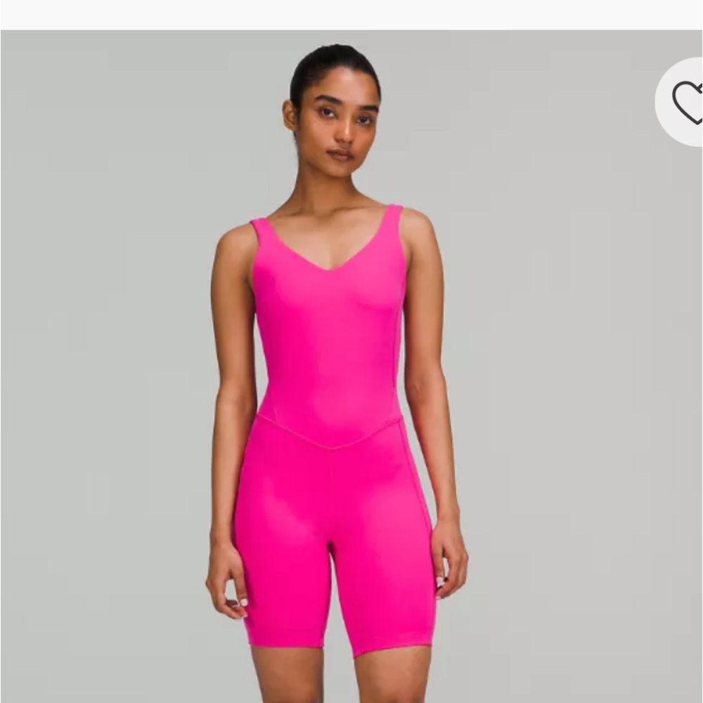 Lululemon Align Bodysuit 8” Romper Sonic Pink Women’s Size 6